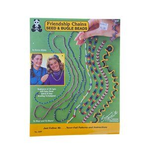 Friendship Chains Seed and Bugle Beads Pattern Book 1990s Jewelry Crafting